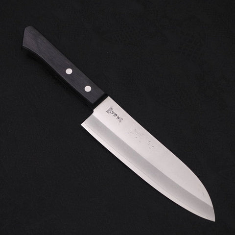 Santoku VG-1 Poli Manche Occidental Noir 165mm-[Musashi]-[Couteaux de cuisine japonais]