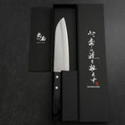 Santoku VG-1 Poli Manche Occidental Noir 165mm (Tsuba-nashi)-[Musashi]-[Couteaux de cuisine japonais]