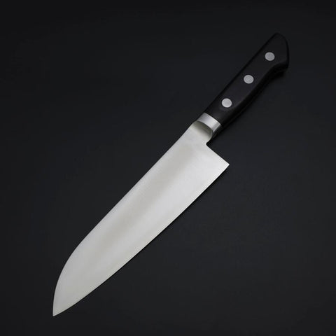 Santoku VG-1 Polished Black Western Handle 180mm (7”)-[Musashi]-[Japanese-Kitchen-Knives]