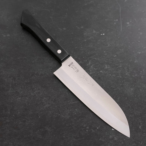 Santoku VG-1 Poli Manche Occidental Noir 180mm-[Musashi]-[Couteaux de cuisine japonais]
