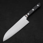 Santoku VG-1 Poli Manche Occidental Noir avec Bordure Cuivre 165mm-[Musashi]-[Couteaux de cuisine japonais]