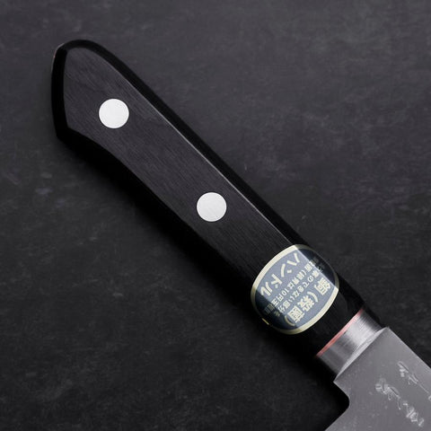 Santoku VG-1 Poli Manche Occidental Noir avec Incrustations Orange 165mm-[Musashi]-[Couteaux de cuisine japonais]