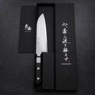 Santoku VG-1 Poli Manche Occidental Noir avec Incrustations Orange 165mm-[Musashi]-[Couteaux de cuisine japonais]