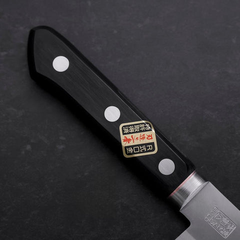 Santoku VG-1 Poli Manche Occidental Noir avec Incrustations en Cuivre 170mm-[Musashi]-[Couteaux de cuisine japonais]
