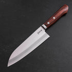 Santoku VG-1 Poli Manche Occidental en Acajou 165mm-[Musashi]-[Couteaux de cuisine japonais]