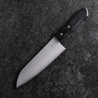 Santoku VG-1 Polished Western Black Handle 165mm（Tsuba-nashi) (6.5”)-[Musashi]-[Couteaux de cuisine japonais]
