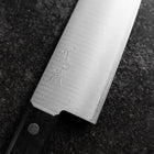 Santoku VG-1 Polished Western Black Handle 165mm（Tsuba-nashi) (6.5”)-[Musashi]-[Couteaux de cuisine japonais]