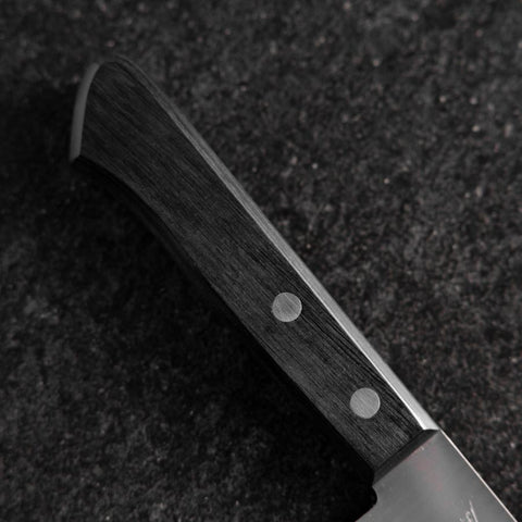 Santoku VG-1 Polished Western Black Handle 165mm（Tsuba-nashi) (6.5”)-[Musashi]-[Couteaux de cuisine japonais]