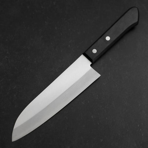 Santoku VG-1 Polished Western Black Handle 170mm (Tsuba-nashi) (6.7”)