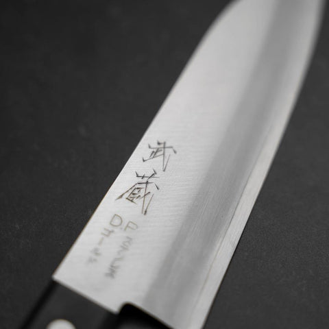 Santoku VG-1 Polished Western Black Handle 170mm (Tsuba-nashi) (6.7”)