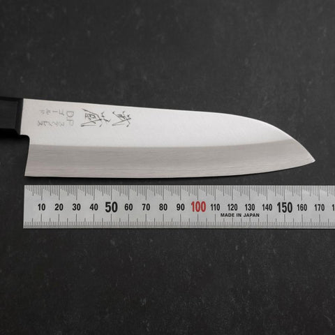 Santoku VG-1 Polished Western Black Handle 170mm (Tsuba-nashi) (6.7”)