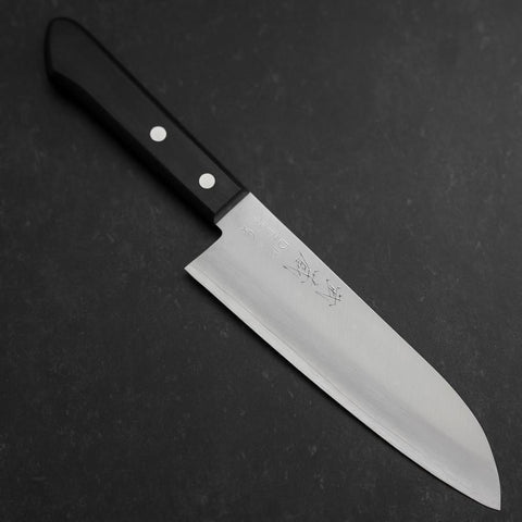 Santoku VG-1 Polished Western Black Handle 170mm (Tsuba-nashi) (6.7”)