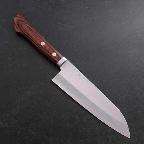 Santoku VG-1 Polished Western Mahogany Handle 165mm-[Musashi]-[Couteaux de cuisine japonais]