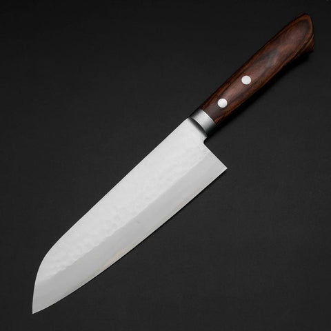 Santoku VG-1 Tsuchime Manche Occidental en Acajou 170mm-[Musashi]-[Couteaux de cuisine japonais]