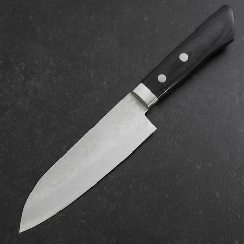 Santoku VG-10 Damas Manche Occidental Bleu Sombre 135mm-[Musashi]-[Couteaux de cuisine japonais]