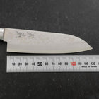 Santoku VG-10 Damas Manche Occidental Bleu Sombre 135mm-[Musashi]-[Couteaux de cuisine japonais]