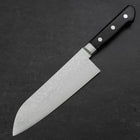 Santoku VG-10 Damas Manche Occidental Noir 170mm-[Musashi]-[Couteaux de cuisine japonais]