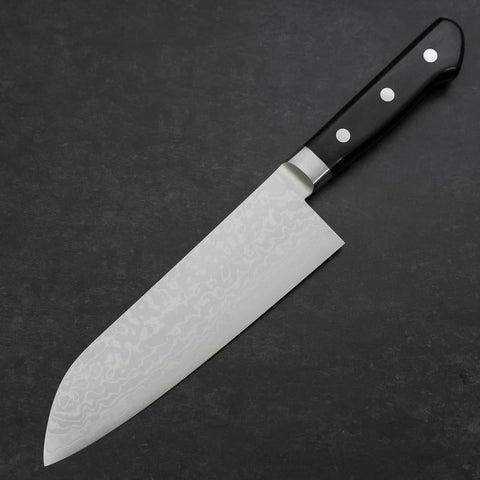 Santoku VG-10 Damas Manche Occidental Noir 170mm-[Musashi]-[Couteaux de cuisine japonais]