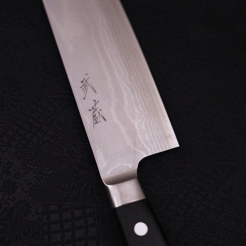 Santoku VG-10 Damas Manche Occidental Noir 170mm-[Musashi]-[Couteaux de cuisine japonais]