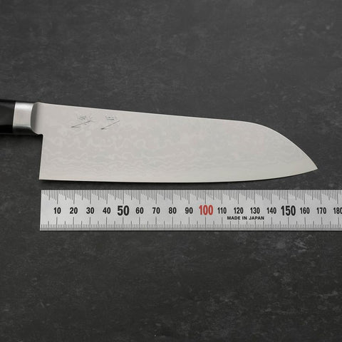 Santoku VG-10 Damas Manche Occidental Noir 170mm-[Musashi]-[Couteaux de cuisine japonais]