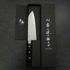 Santoku VG-10 Damas Manche Occidental Noir 170mm-[Musashi]-[Couteaux de cuisine japonais]