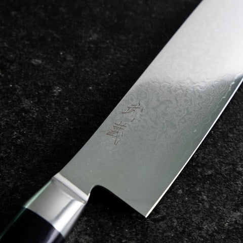 Santoku VG-10 Damas Manche Occidental Rond 180mm-[Musashi]-[Couteaux de cuisine japonais]