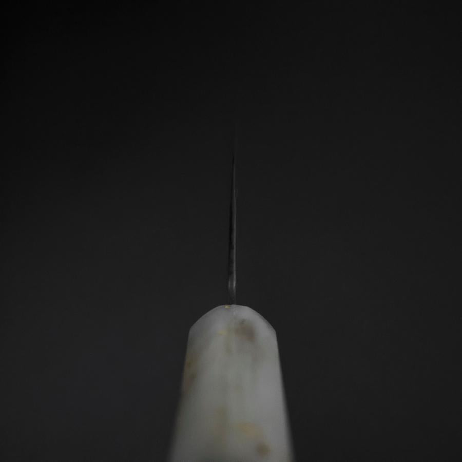 Santoku VG-10 Damas Manche Océan Blanc Noir et Or 165mm-[Musashi]-[Couteaux de cuisine japonais]