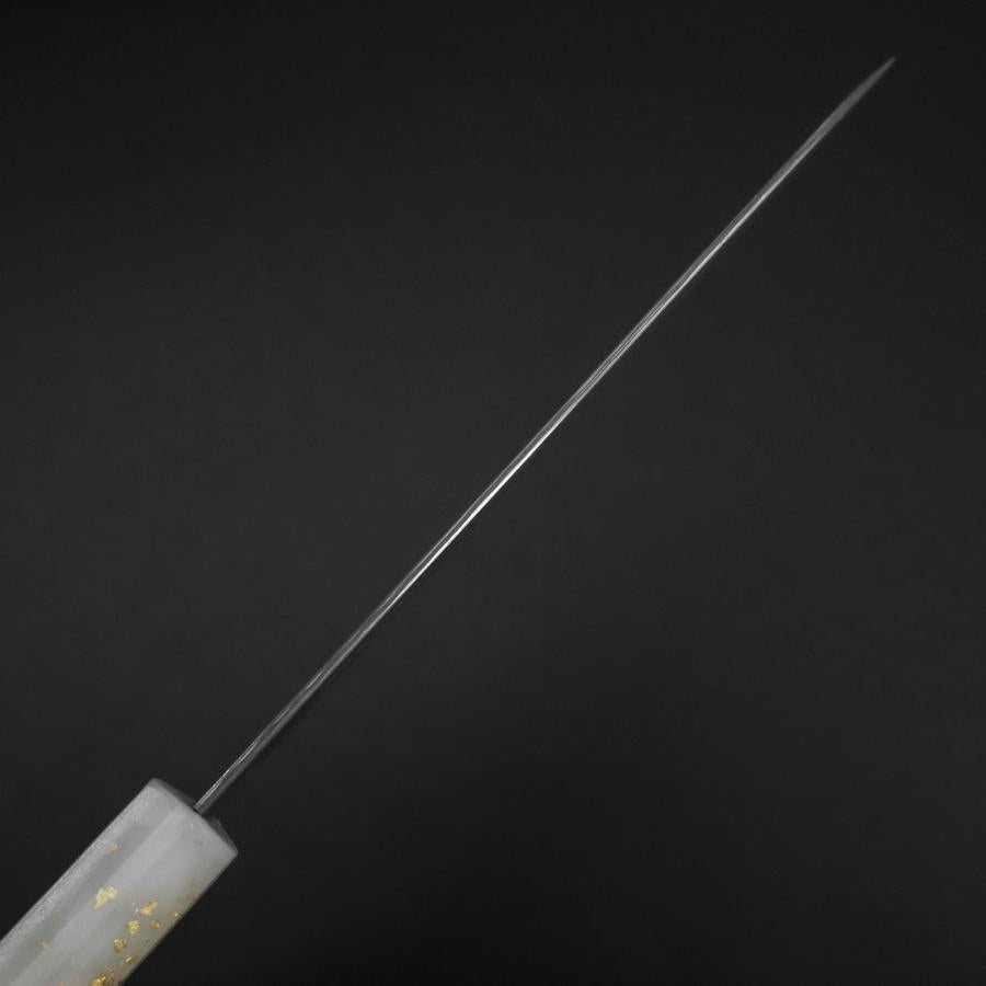 Santoku VG-10 Damas Manche Océan Blanc Noir et Or 165mm-[Musashi]-[Couteaux de cuisine japonais]