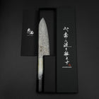 Santoku VG-10 Damas Manche Océan Blanc Noir et Or 165mm-[Musashi]-[Couteaux de cuisine japonais]