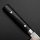 Santoku VG-10 Damas Manche Oval Occidental Noir 135mm-[Musashi]-[Couteaux de cuisine japonais]