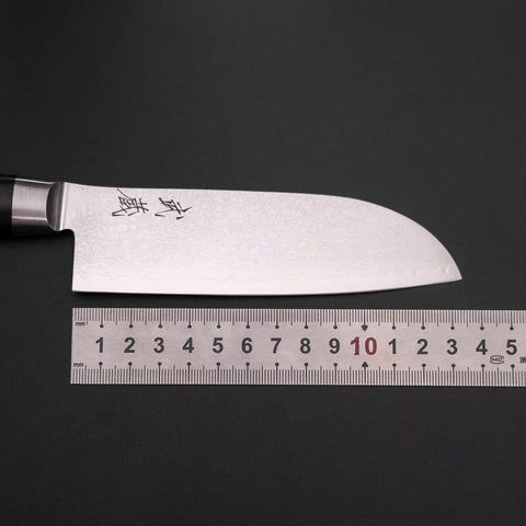 Santoku VG-10 Damas Manche Oval Occidental Noir 135mm-[Musashi]-[Couteaux de cuisine japonais]