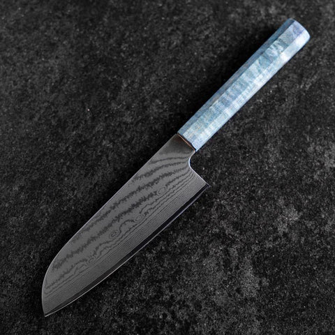 Santoku VG-10 Damas Manche Rivage de Corail 165mm-[Musashi]-[Couteaux de cuisine japonais]