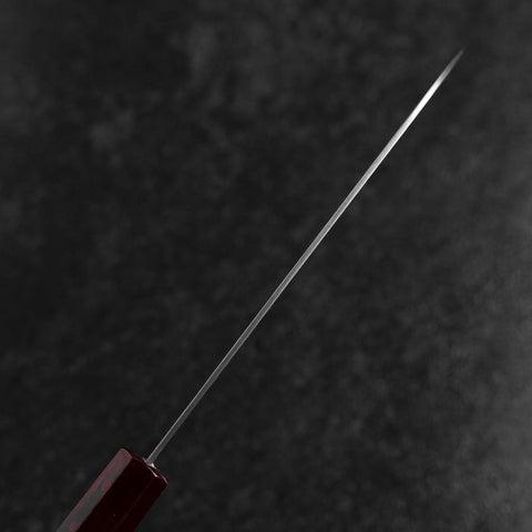 Santoku VG-10 Damas Manche Urushi Yamanaka Rouge 165mm-[Musashi]-[Couteaux de cuisine japonais]