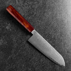 Santoku VG-10 Damas Manche Urushi Yamanaka Rouge 165mm-[Musashi]-[Couteaux de cuisine japonais]