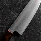 Santoku VG-10 Damas Manche Yamanaka Urushi Rouge 130mm-[Musashi]-[Couteaux de cuisine japonais]