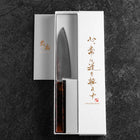 Santoku VG-10 Damas Manche Yamanaka Urushi Rouge 130mm-[Musashi]-[Couteaux de cuisine japonais]