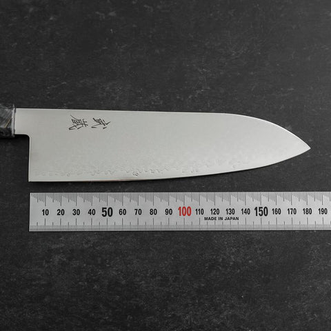 Santoku VG-10 Damas Manche en Bois de Bouleau Gris 180mm-[Musashi]-[Couteaux de cuisine japonais]