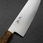 Santoku VG-10 Damas Manche en Bois de Bouleau Jaune Brun 180mm-[Musashi]-[Couteaux de cuisine japonais]