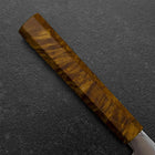 Santoku VG-10 Damas Manche en Bois de Bouleau Jaune Brun 180mm-[Musashi]-[Couteaux de cuisine japonais]
