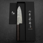 Santoku VG-10 Damas Manche en Bois de Bouleau Marron 165mm-[Musashi]-[Couteaux de cuisine japonais]