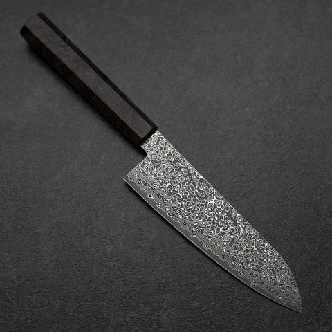 Santoku VG-10 Damas Manche en Bois de Bouleau Marron 165mm-[Musashi]-[Couteaux de cuisine japonais]