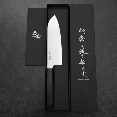 Santoku VG-10 Damas Manche en Bois de Rose 170mm-[Musashi]-[Couteaux de cuisine japonais]