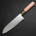 Santoku VG-10 Damas Manche en Buffle et Érable Rose 180mm-[Musashi]-[Couteaux de cuisine japonais]