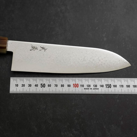 Santoku VG-10 Damas Manche en Buffle et Érable Rose 180mm-[Musashi]-[Couteaux de cuisine japonais]