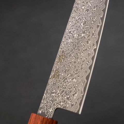 Santoku VG-10 Damas Manche en Ébène et Bois de Rose 165mm-[Musashi]-[Couteaux de cuisine japonais]