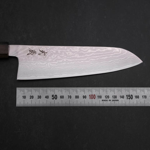 Santoku VG-10 Damas Manche en Frêne 165mm-[Musashi]-[Couteaux de cuisine japonais]