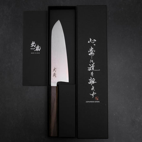 Santoku VG-10 Damas Manche en Frêne 165mm-[Musashi]-[Couteaux de cuisine japonais]