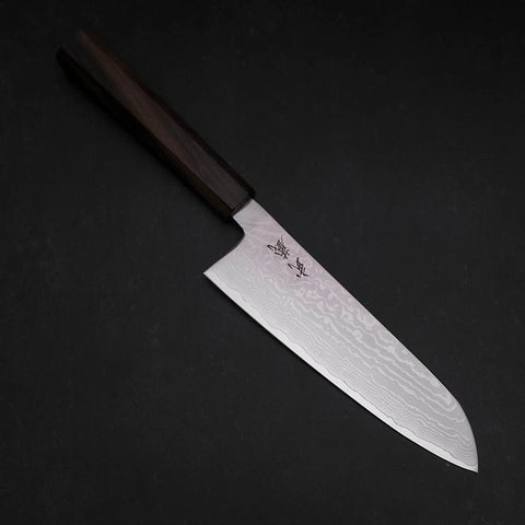 Santoku VG-10 Damas Manche en Frêne 165mm-[Musashi]-[Couteaux de cuisine japonais]