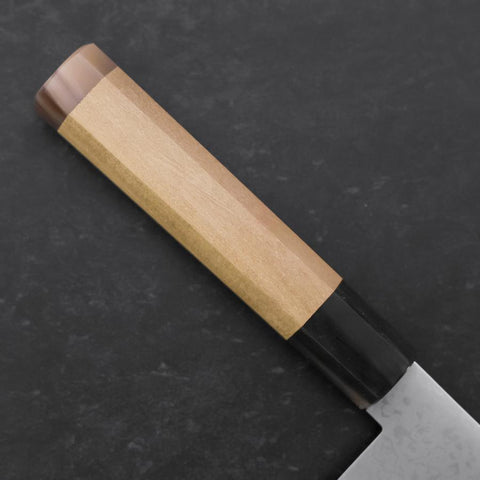 Santoku VG-10 Damas Manche en Magnolia avec Embouts en Buffle Double 180mm-[Musashi]-[Couteaux de cuisine japonais]