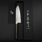 Santoku VG-10 Damascus Ashwood Handle 170mm (6.7”)-[Musashi]-[Couteaux de cuisine japonais]